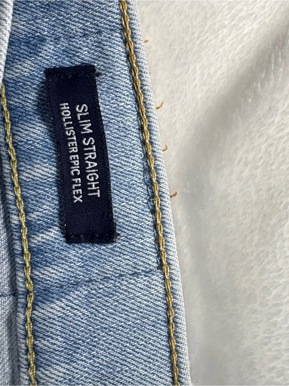Hollister Light Blue Distressed Men's Jeans